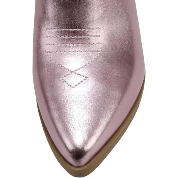 Blazing Ankle Boot Women Pink Metallic  Pointe Toe - Picture 6 of 6